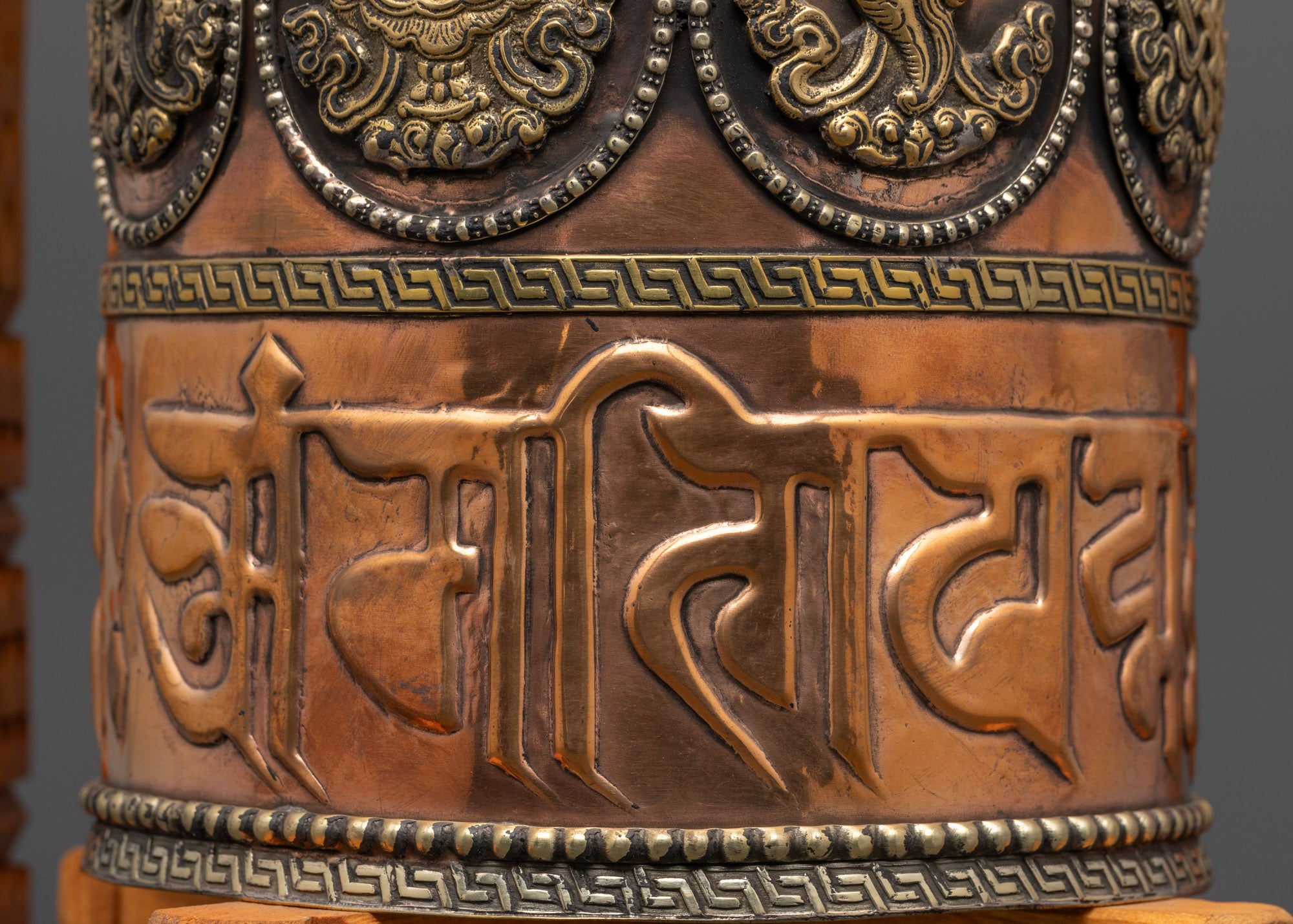 Ashtamangala Prayer Wheel | Handmade Tibetan Buddhist Wheel