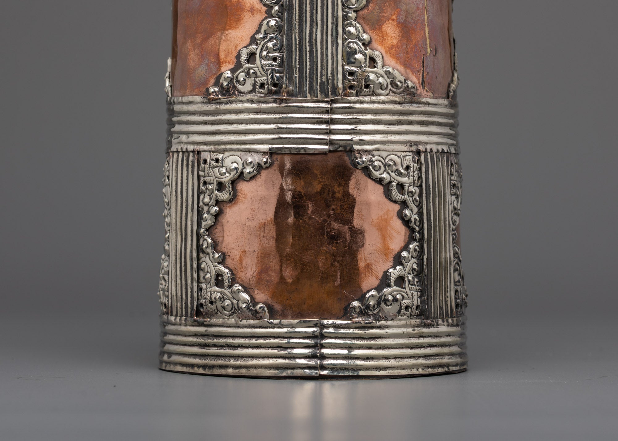 Copper Theki | Authentic Hand-Carved Nepali Offering Vessel
