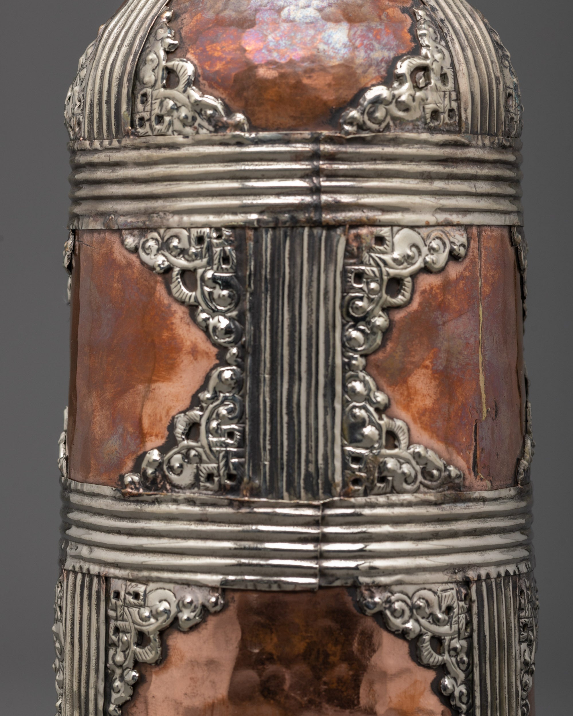 Copper Theki | Authentic Hand-Carved Nepali Offering Vessel