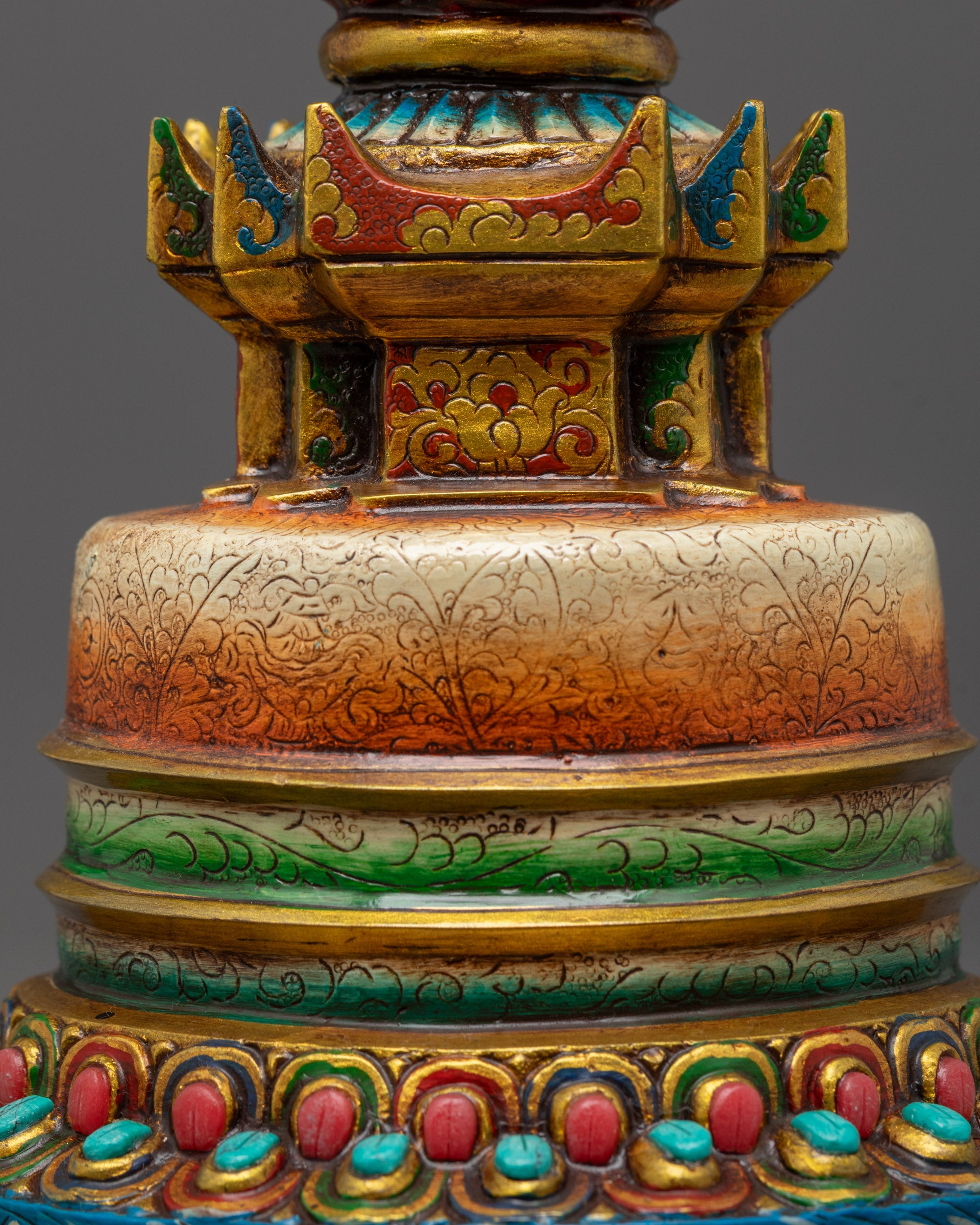 Hand-Carved Kadampa Stupa | Buddhist Spiritual Monument