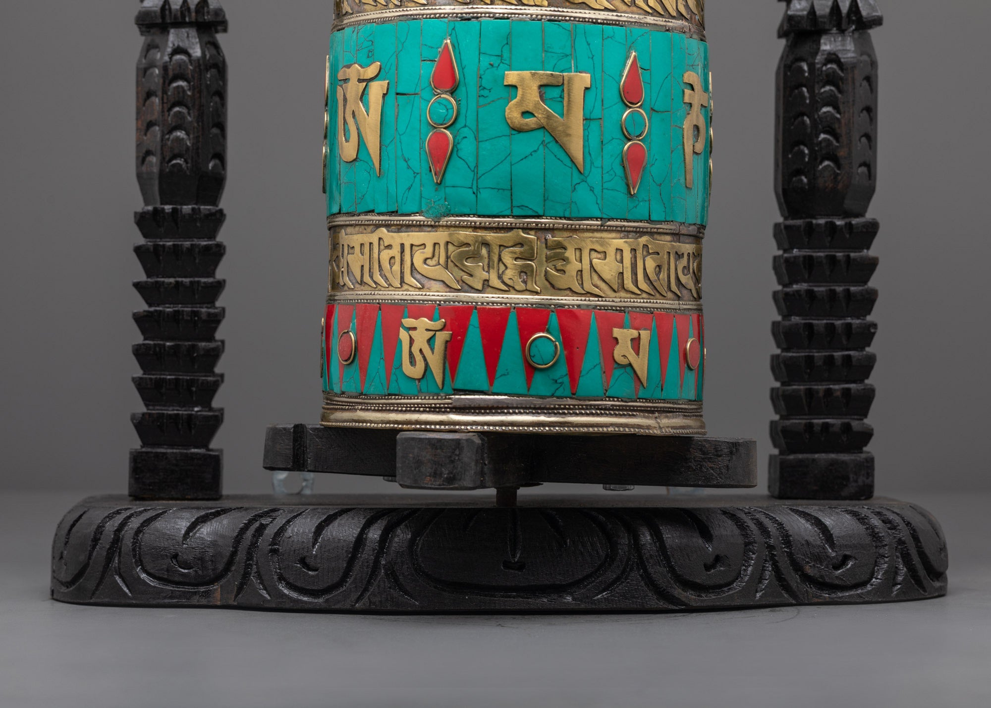 Spinning Tibetan Prayer Wheel | Handmade Buddhist Mantra Wheel