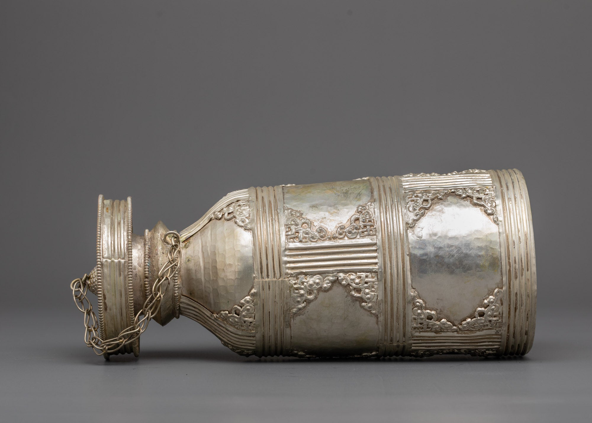 Nepali Silver-Plated Theki | Artisan Crafted Buddhist