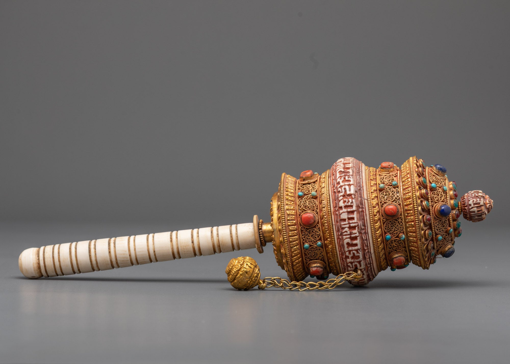 Handheld Mantra Prayer Wheel | Buddhist Meditation Accessories