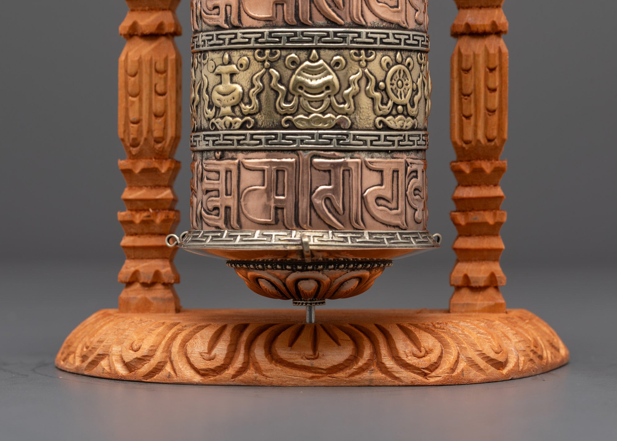 Exquisite Auspicious Prayer Wheel | Sacred Tibetan Mantra Spinner