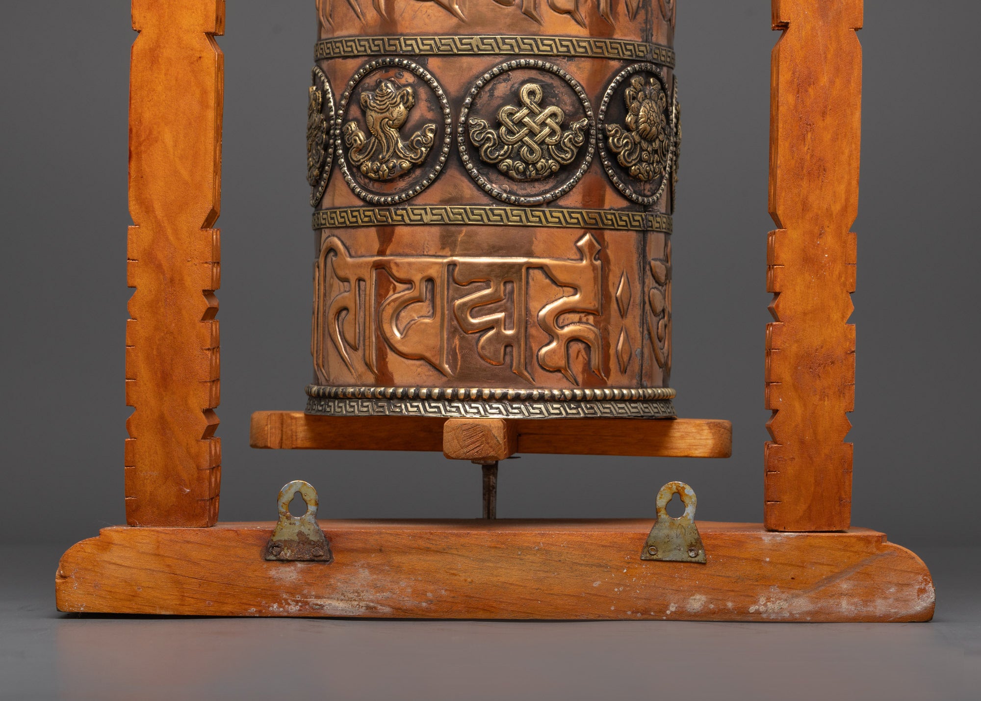 Ashtamangala Prayer Wheel | Handmade Tibetan Buddhist Wheel