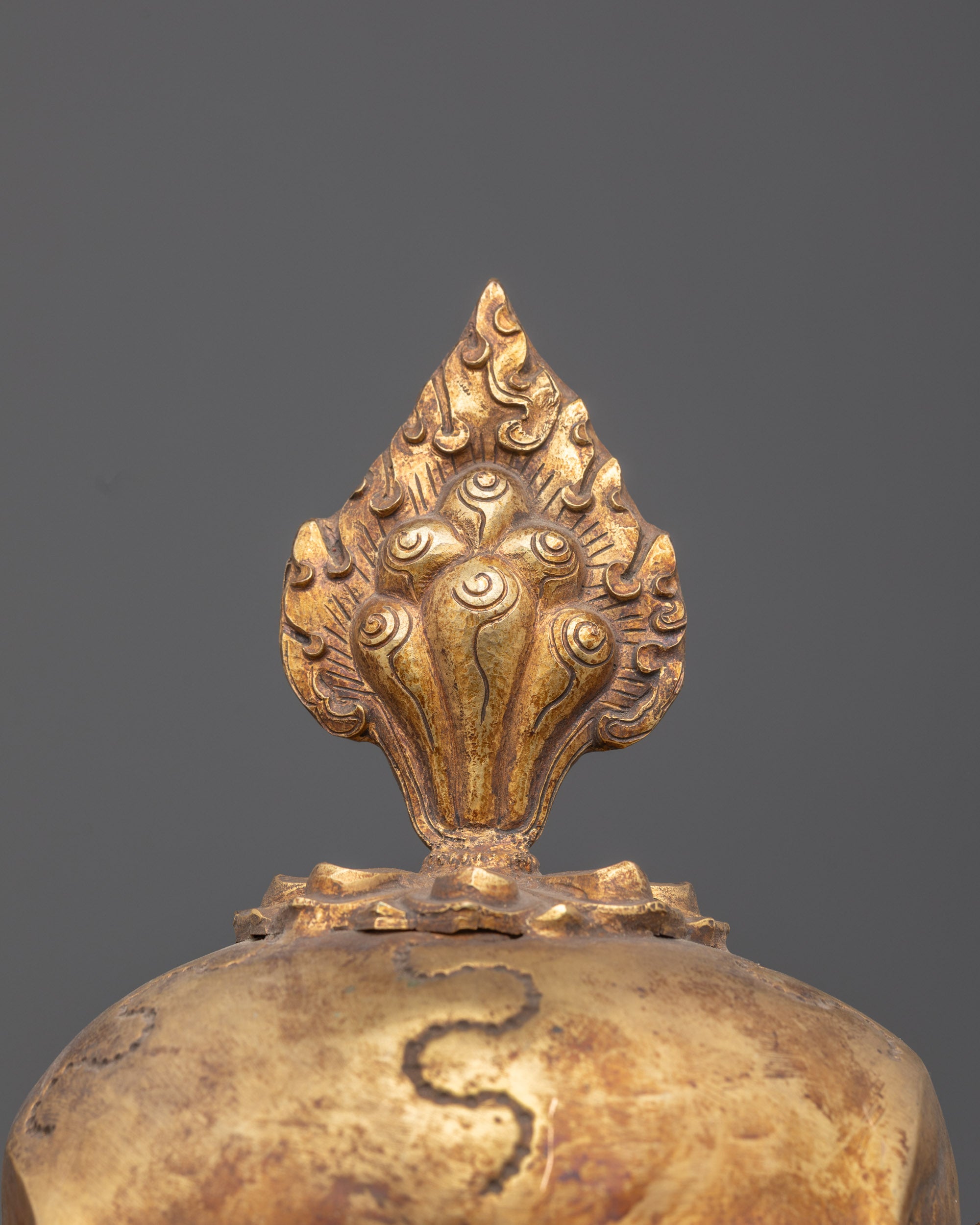 Top view of Citipati Skull Set highlighting ritual crowns and craftsmanship