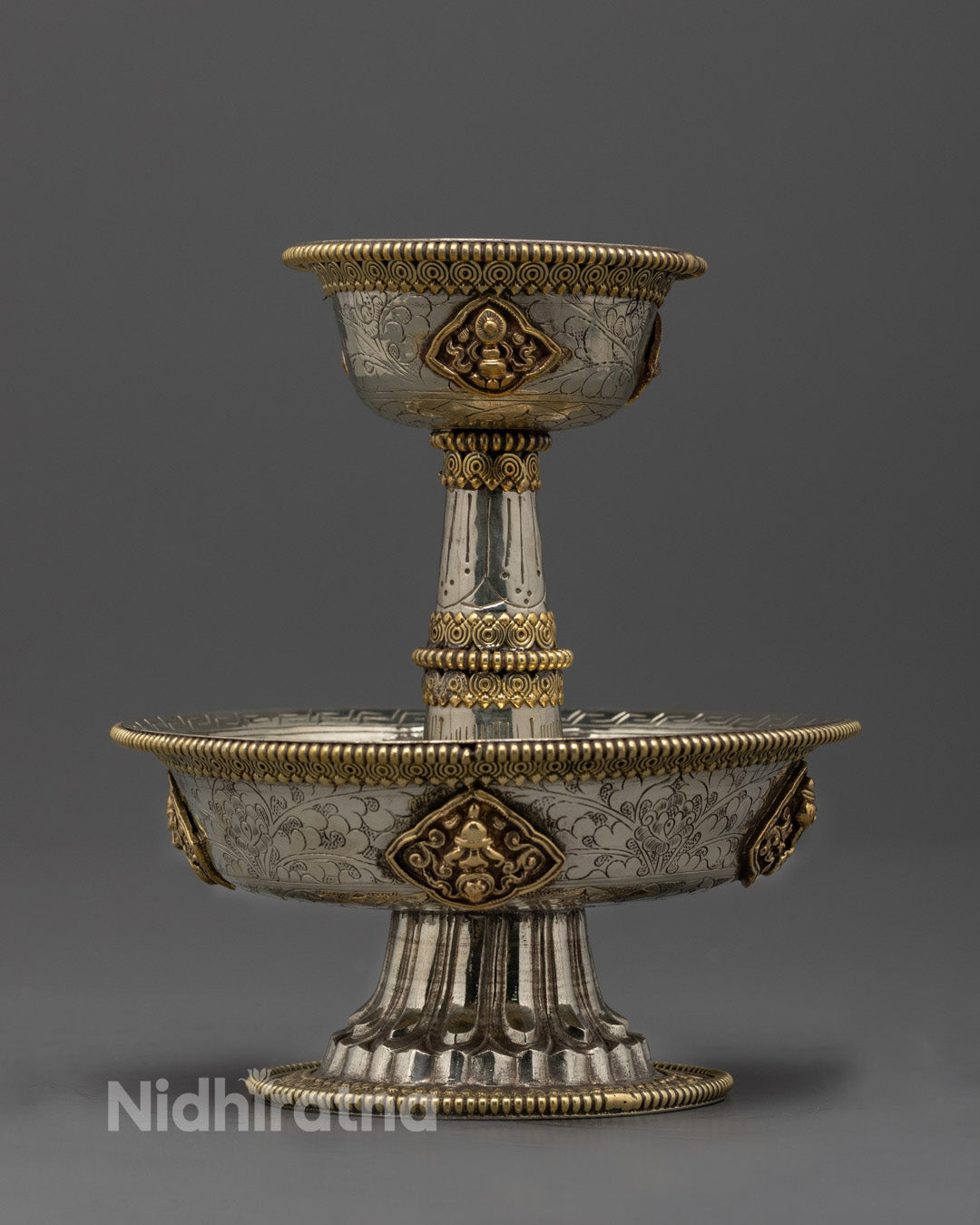 White Metal Serkyem Offering for Dharma Practice