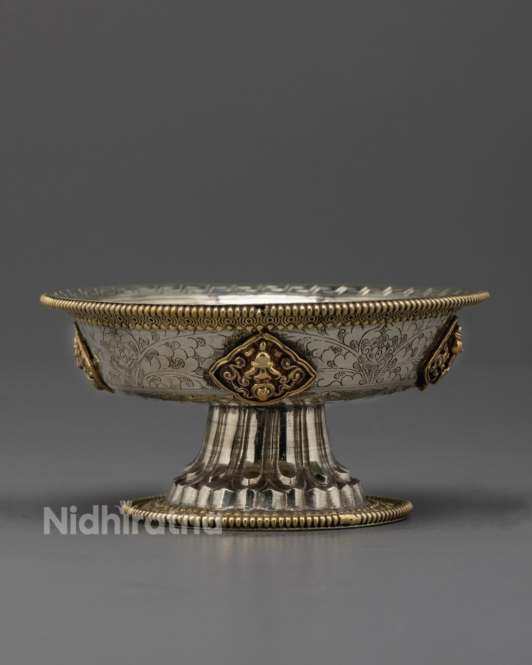 White Metal Serkyem Offering for Dharma Practice