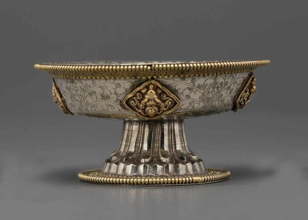 White Metal Serkyem Offering for Dharma Practice