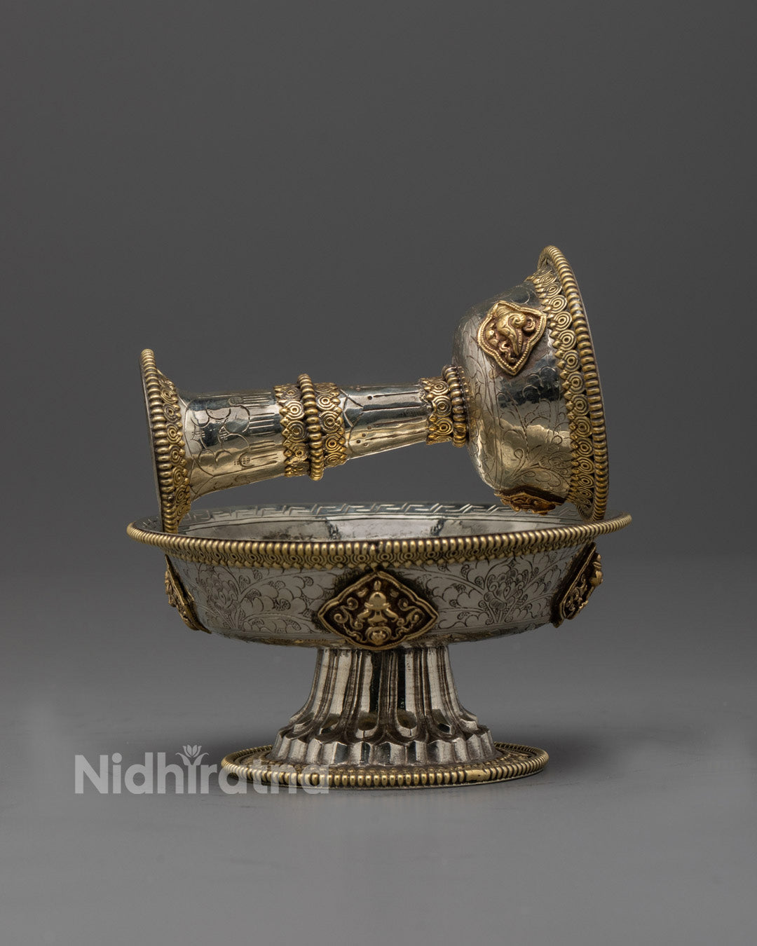 White Metal Serkyem Offering for Dharma Practice