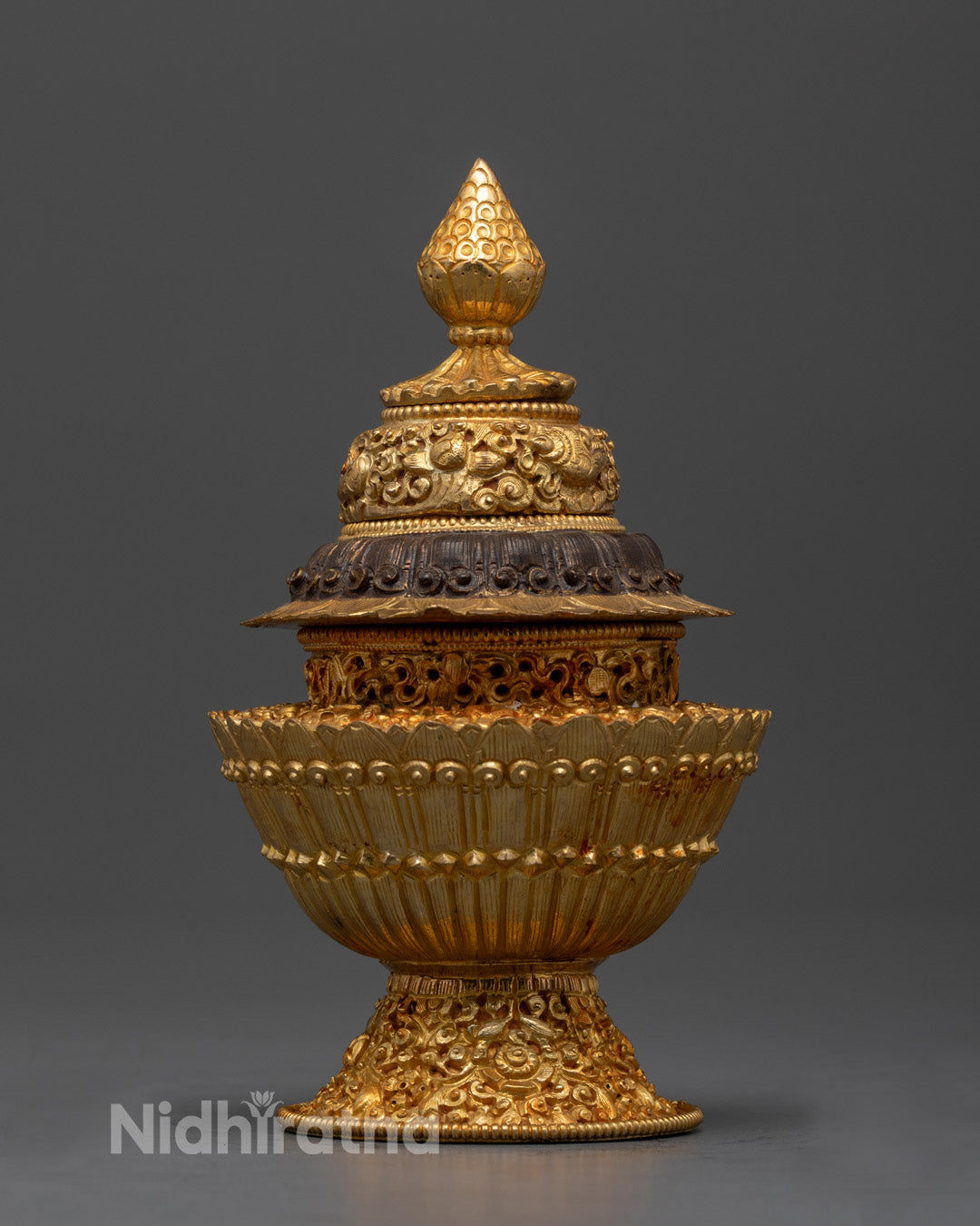 Handmade Buddhist Neshi Rice Pot from Nepal