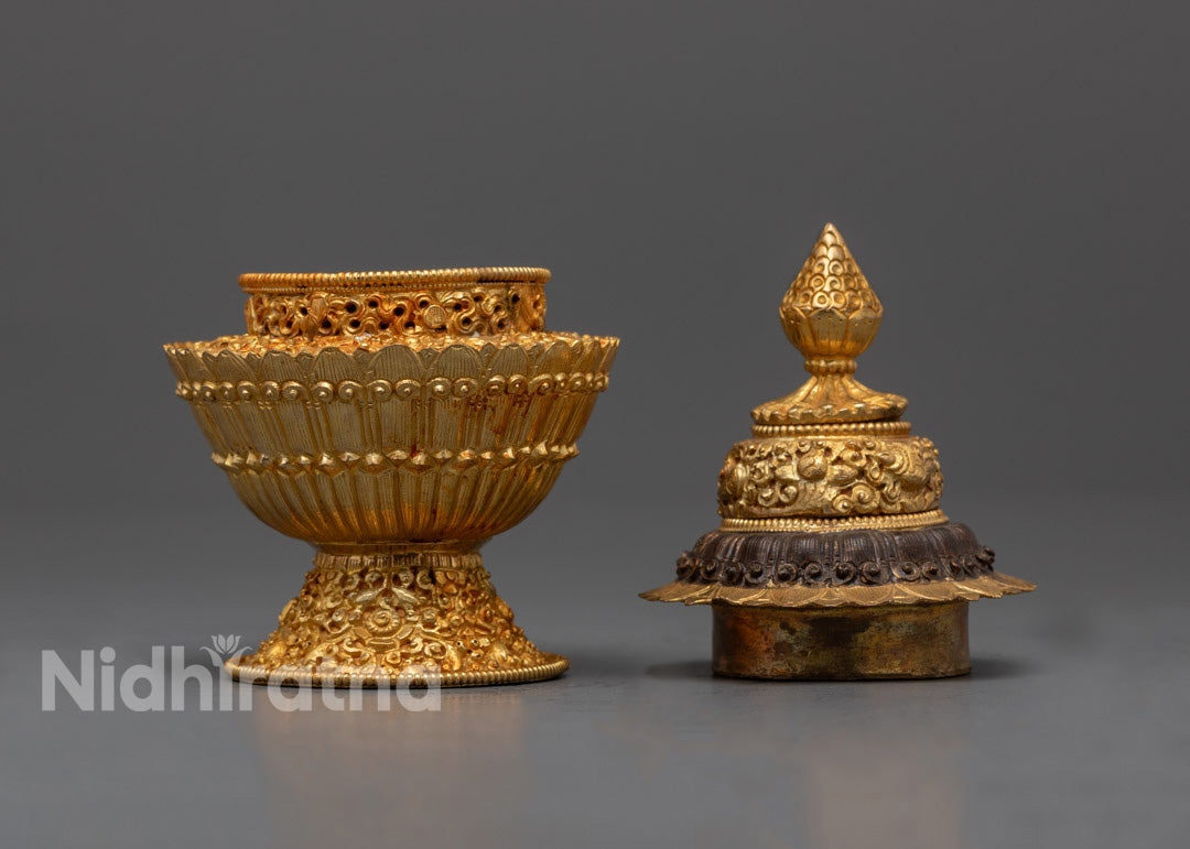 Handmade Buddhist Neshi Rice Pot from Nepal