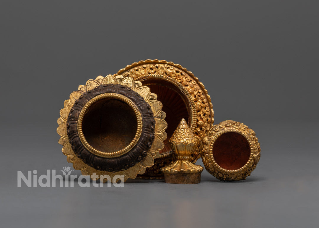 Handmade Buddhist Neshi Rice Pot from Nepal