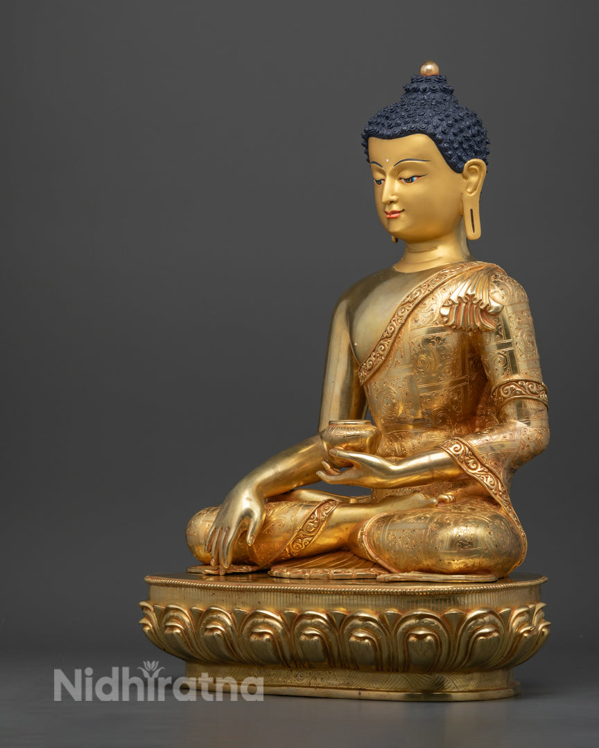 Himalayan Shakyamuni Buddha Statue | Traditional Nepalese Craftsmanship