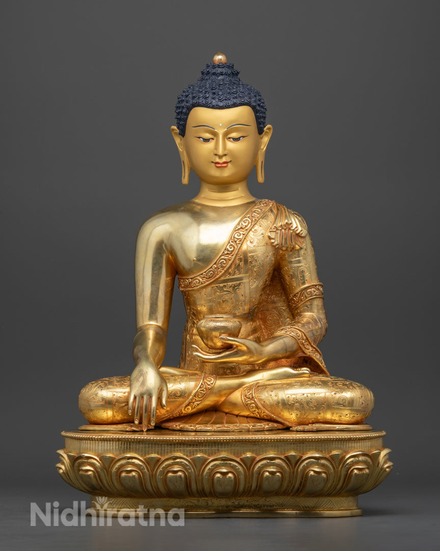 Himalayan Shakyamuni Buddha Statue | Traditional Nepalese Craftsmanship