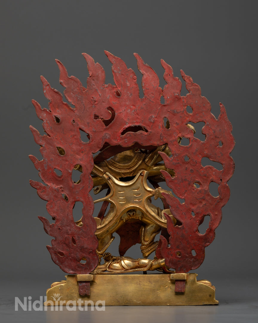 Authentic Six-Armed Mahakala Statue | Guardian Deity of Buddhism