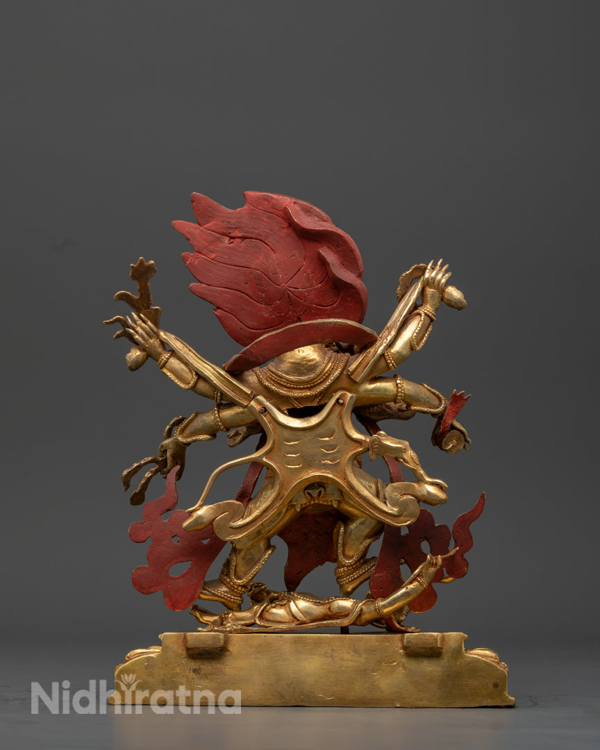 Authentic Six-Armed Mahakala Statue | Guardian Deity of Buddhism