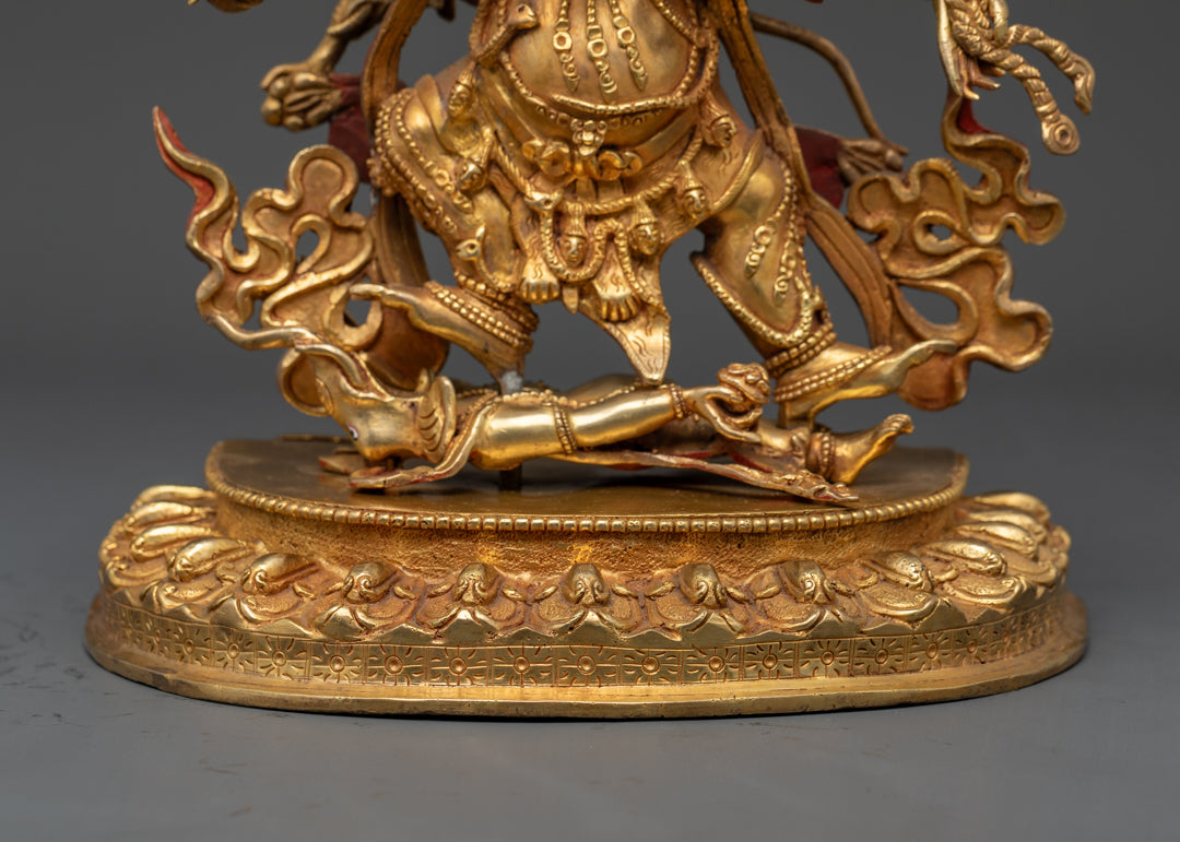 Authentic Six-Armed Mahakala Statue | Guardian Deity of Buddhism