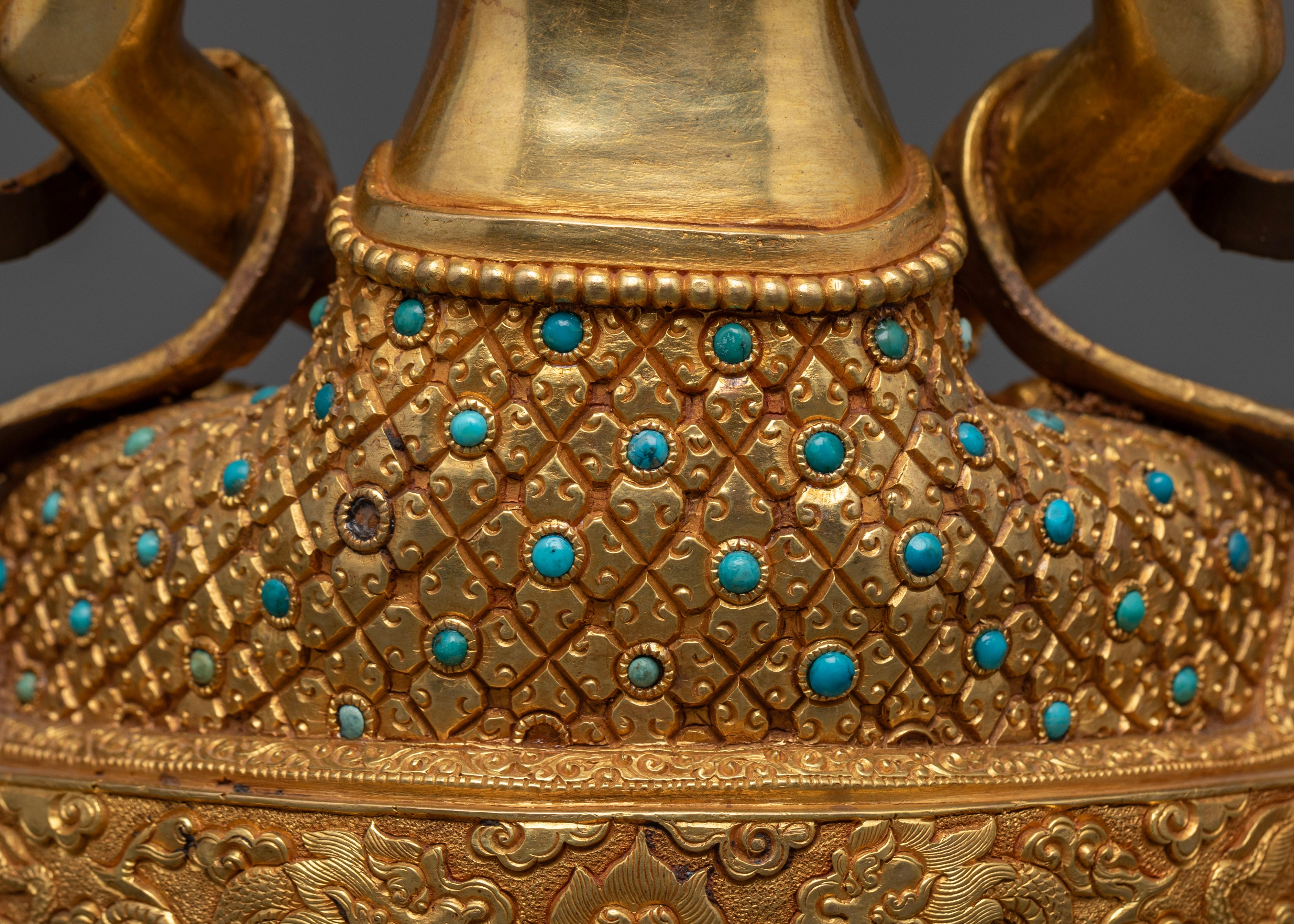 Amitayus Statue in 24K Gold | The Buddha of Infinite Life