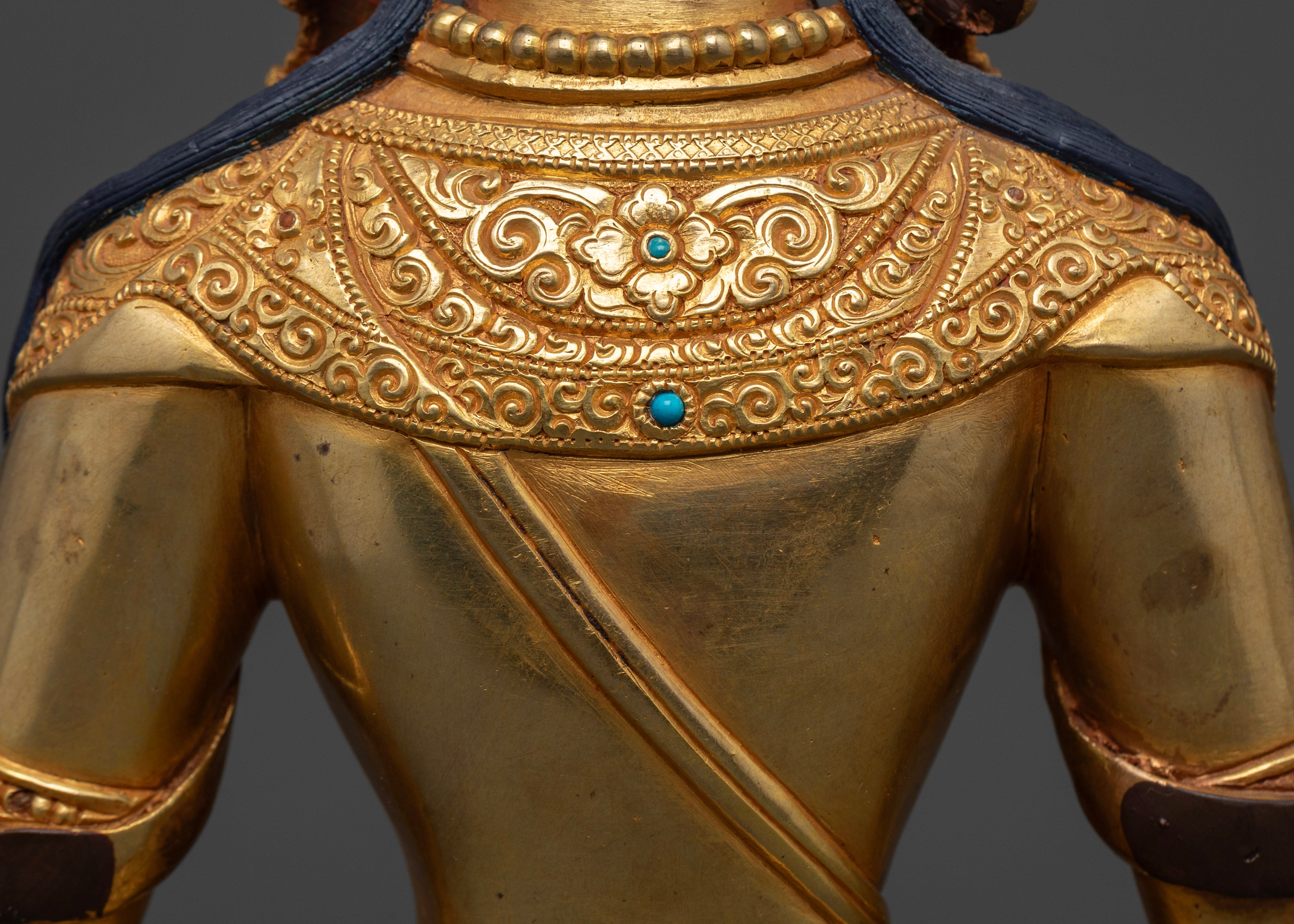 Amitayus Statue in 24K Gold | The Buddha of Infinite Life