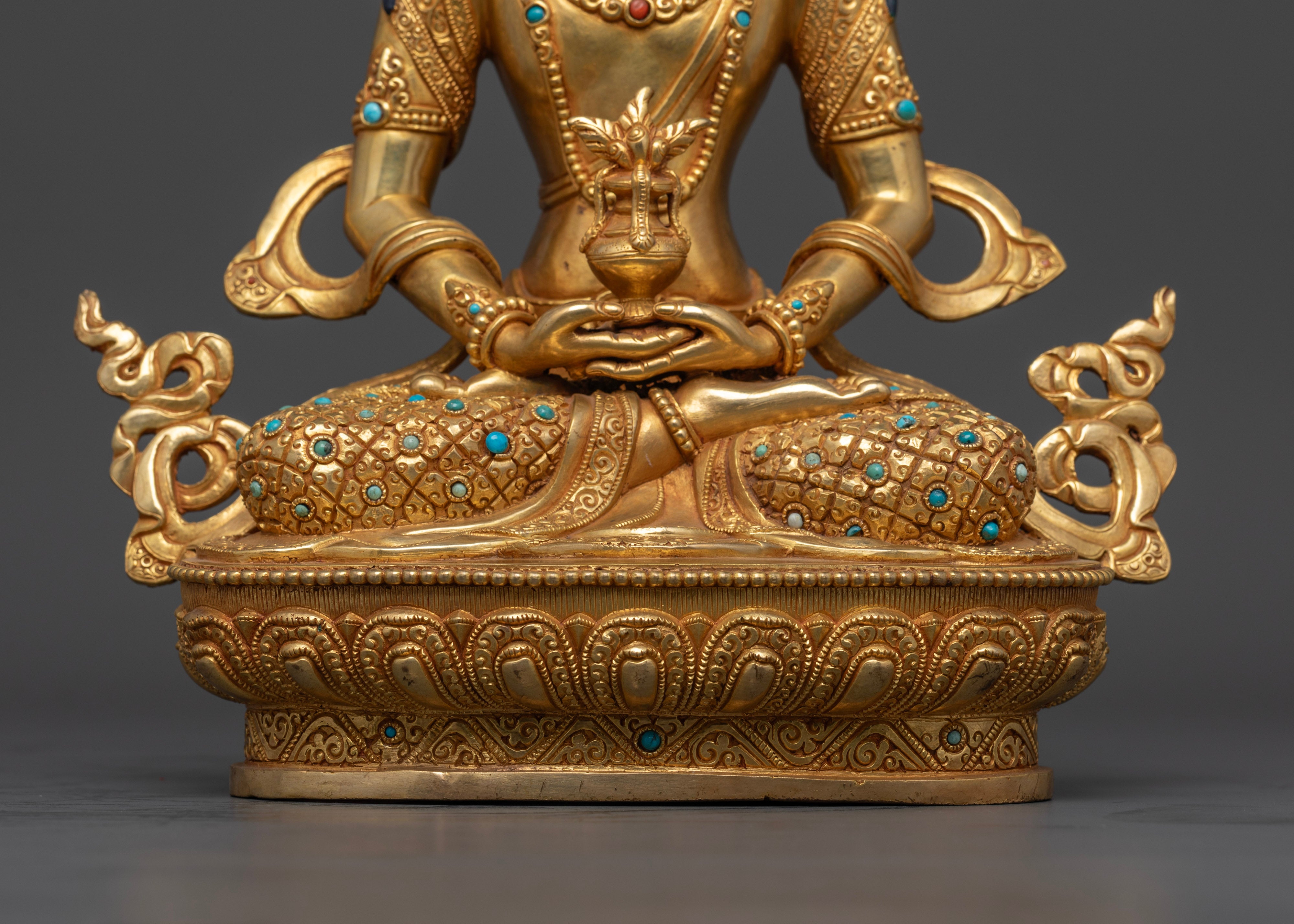 Amitayus Statue in 24K Gold | The Buddha of Infinite Life