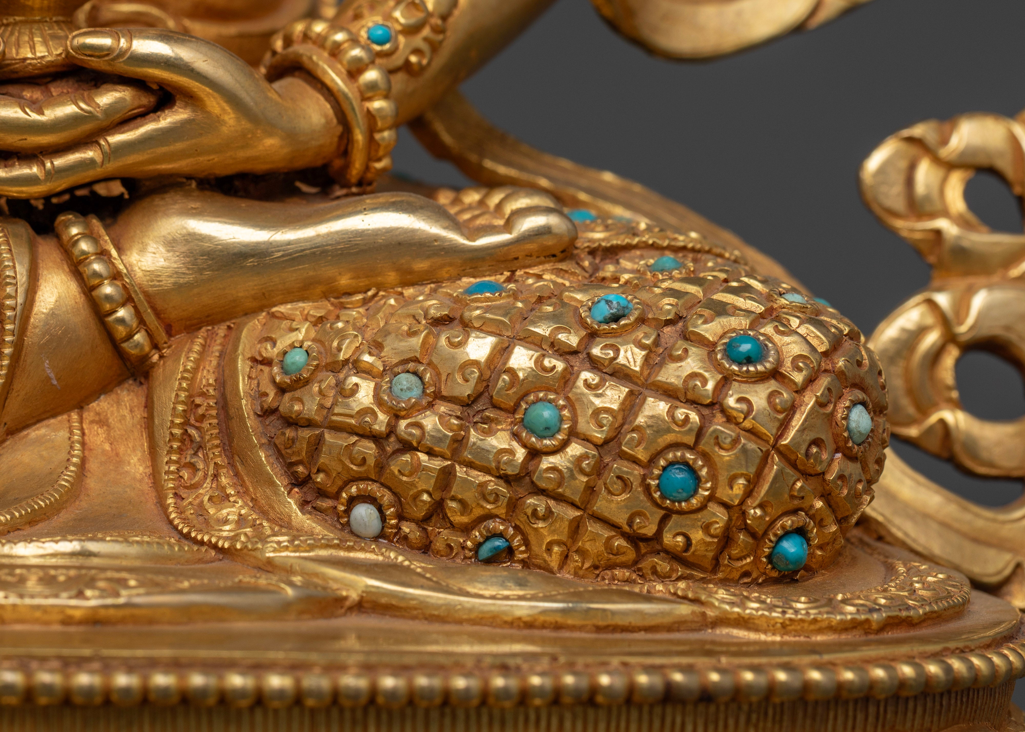 Amitayus Statue in 24K Gold | The Buddha of Infinite Life