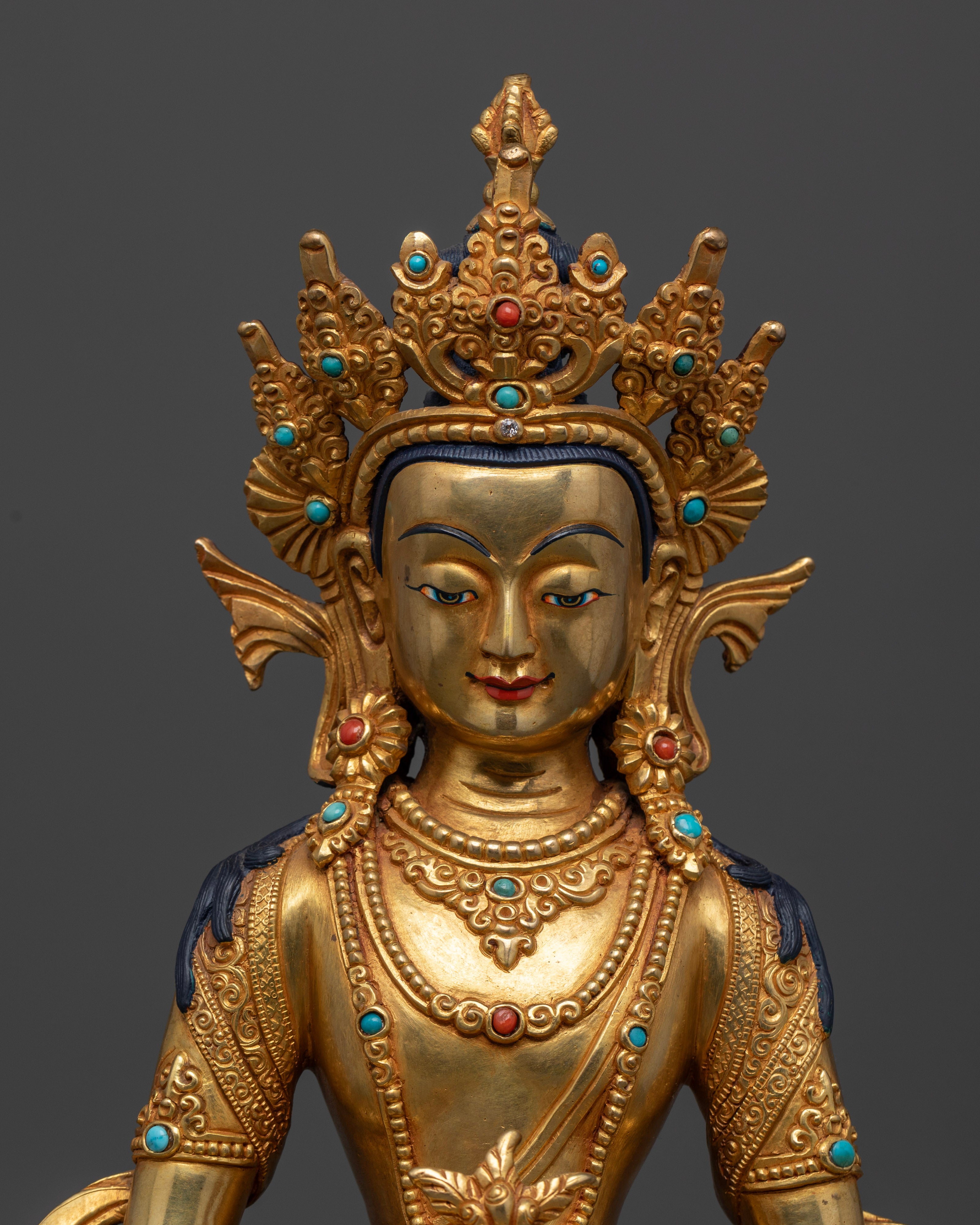 Amitayus Statue in 24K Gold | The Buddha of Infinite Life