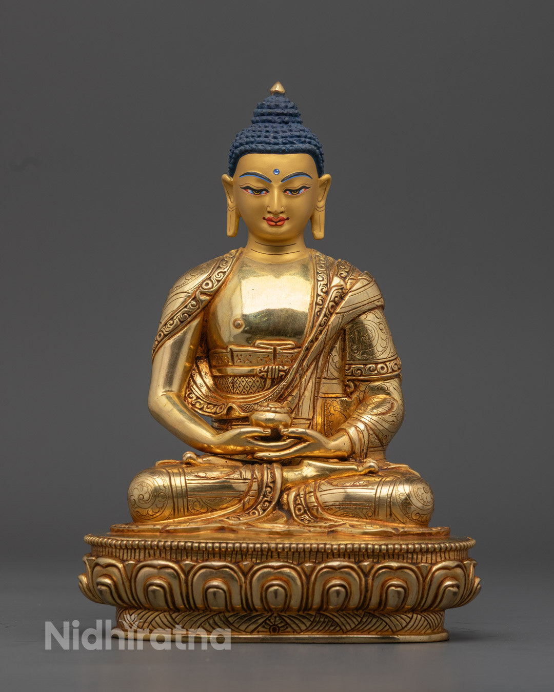 Sacred Amitabha Buddha Statue | Hand-Carved Tibetan Buddha