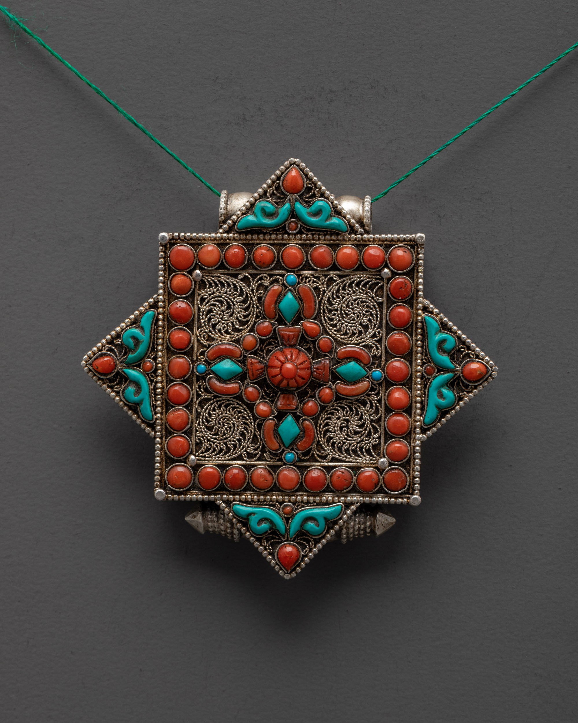 Sacred Bishwo Vajra Locket | Handcrafted Silver Meditation Jewelry