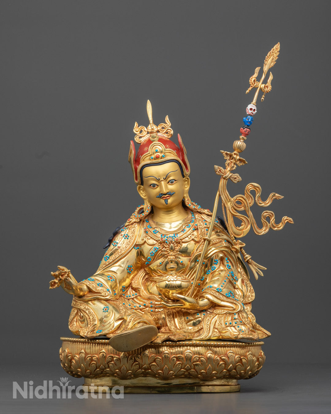Guru Rinpoche Statue | Spiritual Tibetan Buddha Sculpture