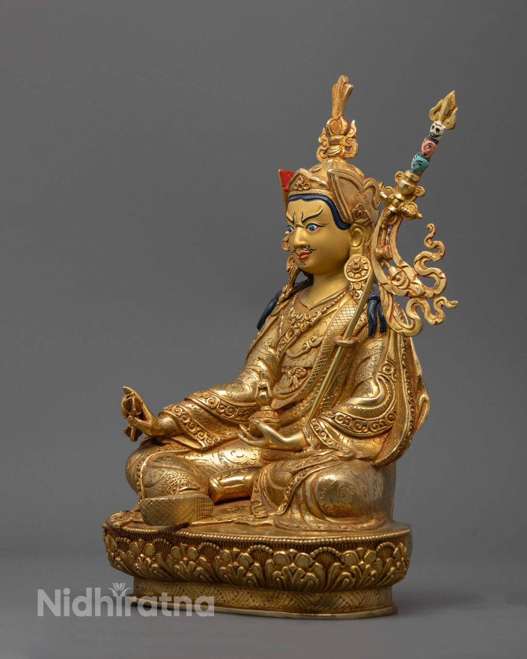Sacred hollow chamber at base of statue for storing mantras or relics in Vajrayana practice
