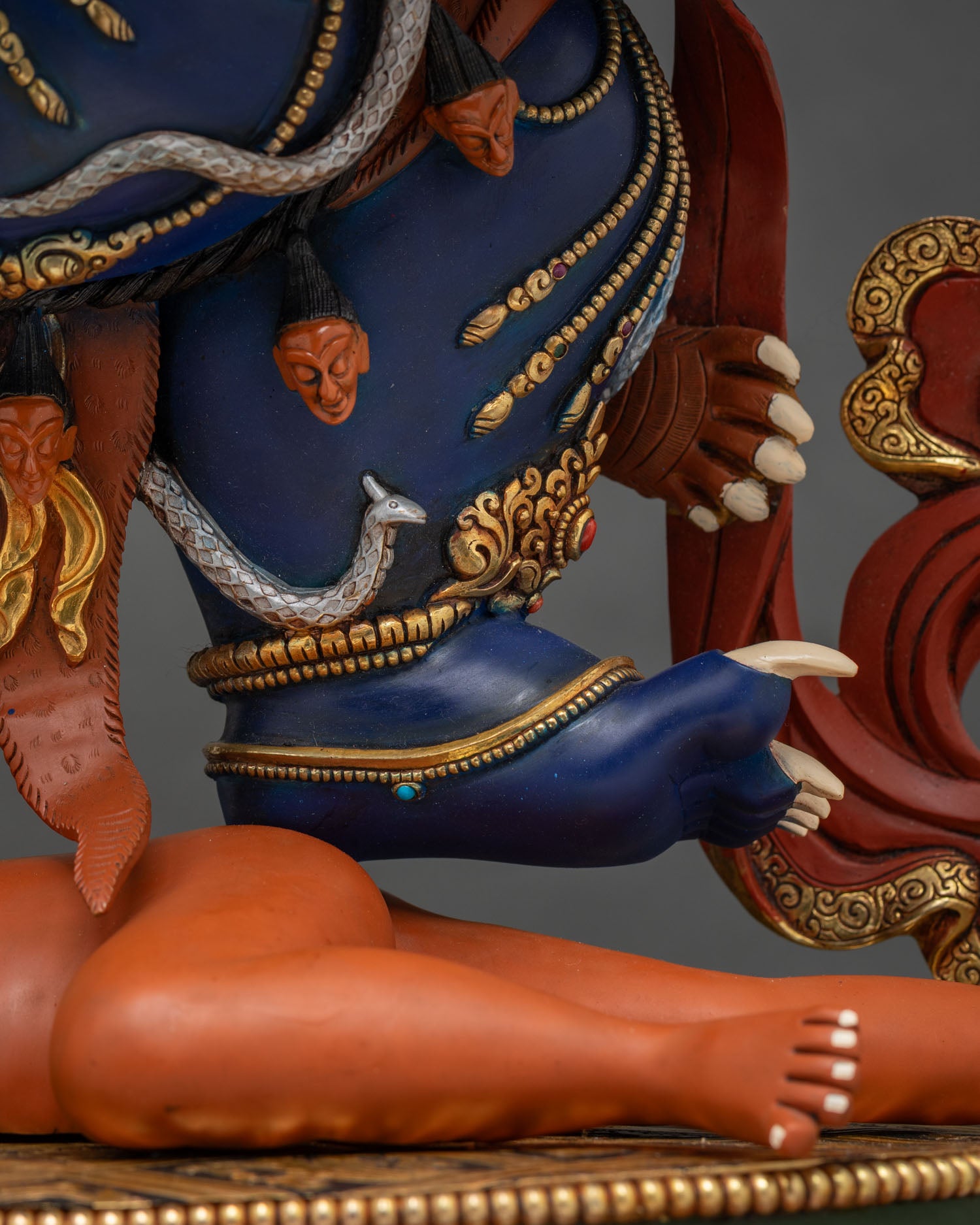 Large Sakya Mahakala Statue – 31" Tall Handmade Buddhist Sculpture