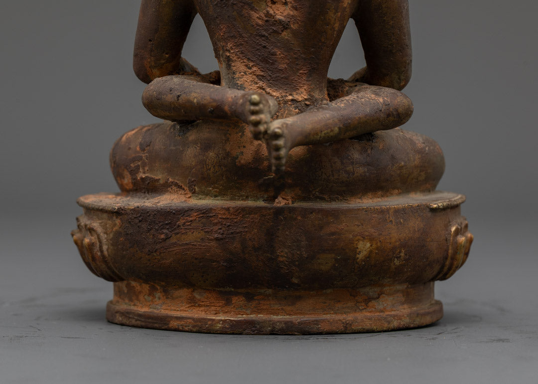 Antique Oxidized Samantabhadra Statue