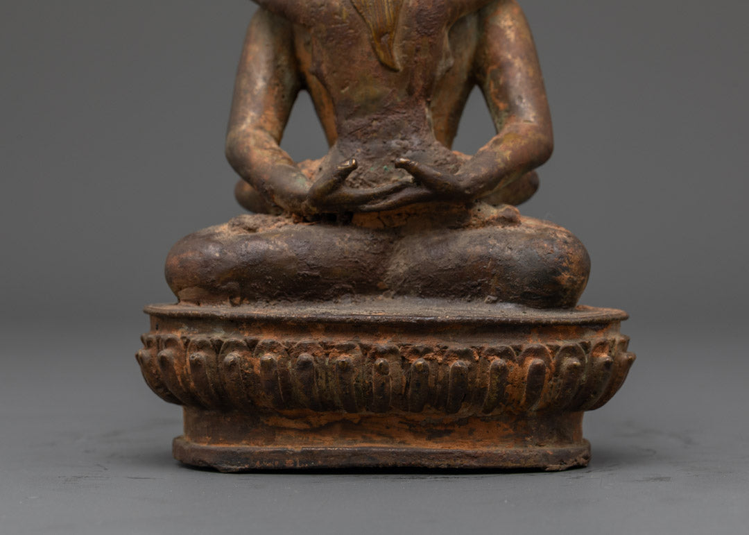 Antique Oxidized Samantabhadra Statue