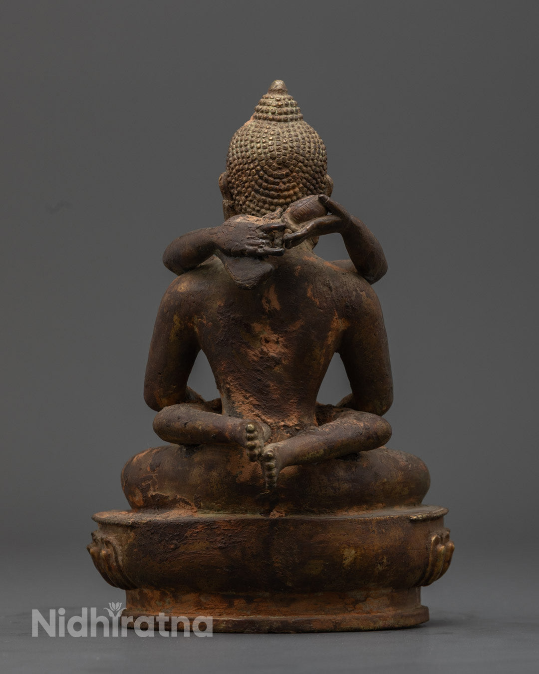 Antique Oxidized Samantabhadra Statue