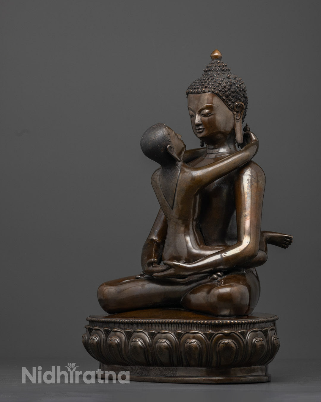 Tibetan Oxidized Samantabhadra Statue | Divine Spiritual Sculpture