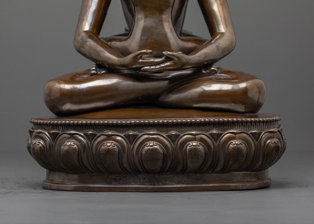 Tibetan Oxidized Samantabhadra Statue | Divine Spiritual Sculpture