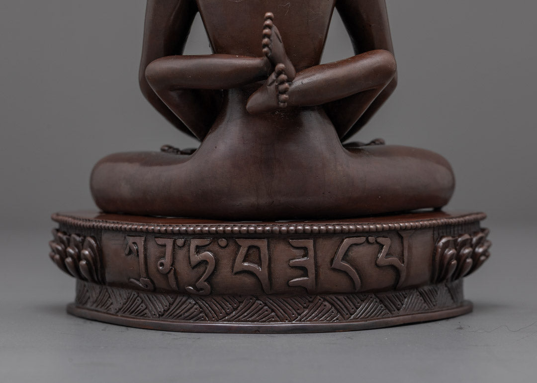 Oxidized Samantabhadra Statue with Yab-Yum