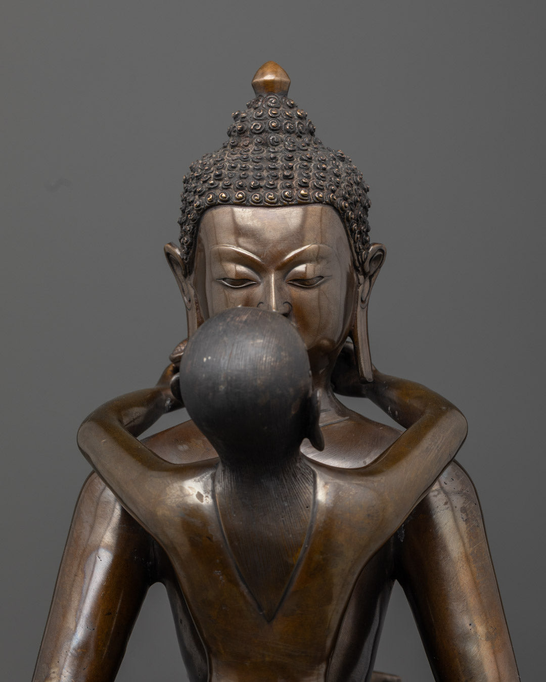 Tibetan Oxidized Samantabhadra Statue | Divine Spiritual Sculpture