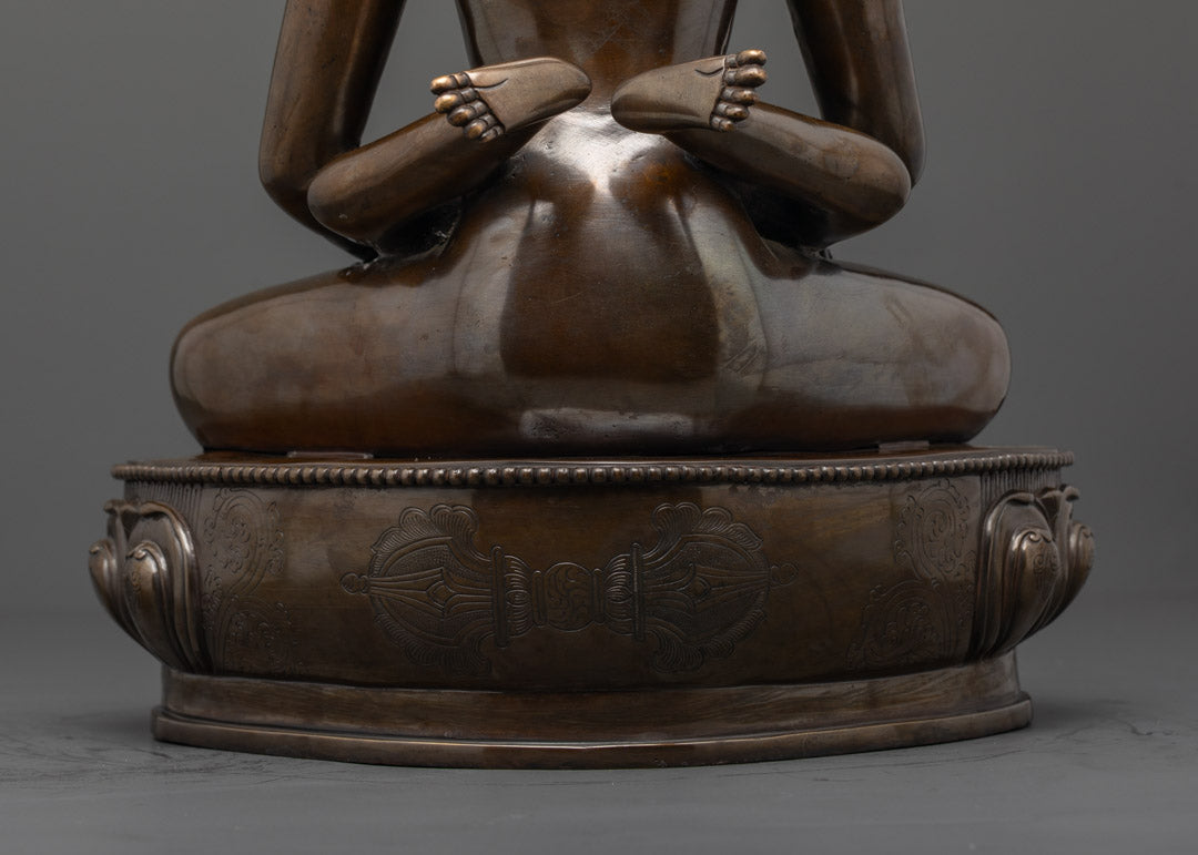 Tibetan Oxidized Samantabhadra Statue | Divine Spiritual Sculpture
