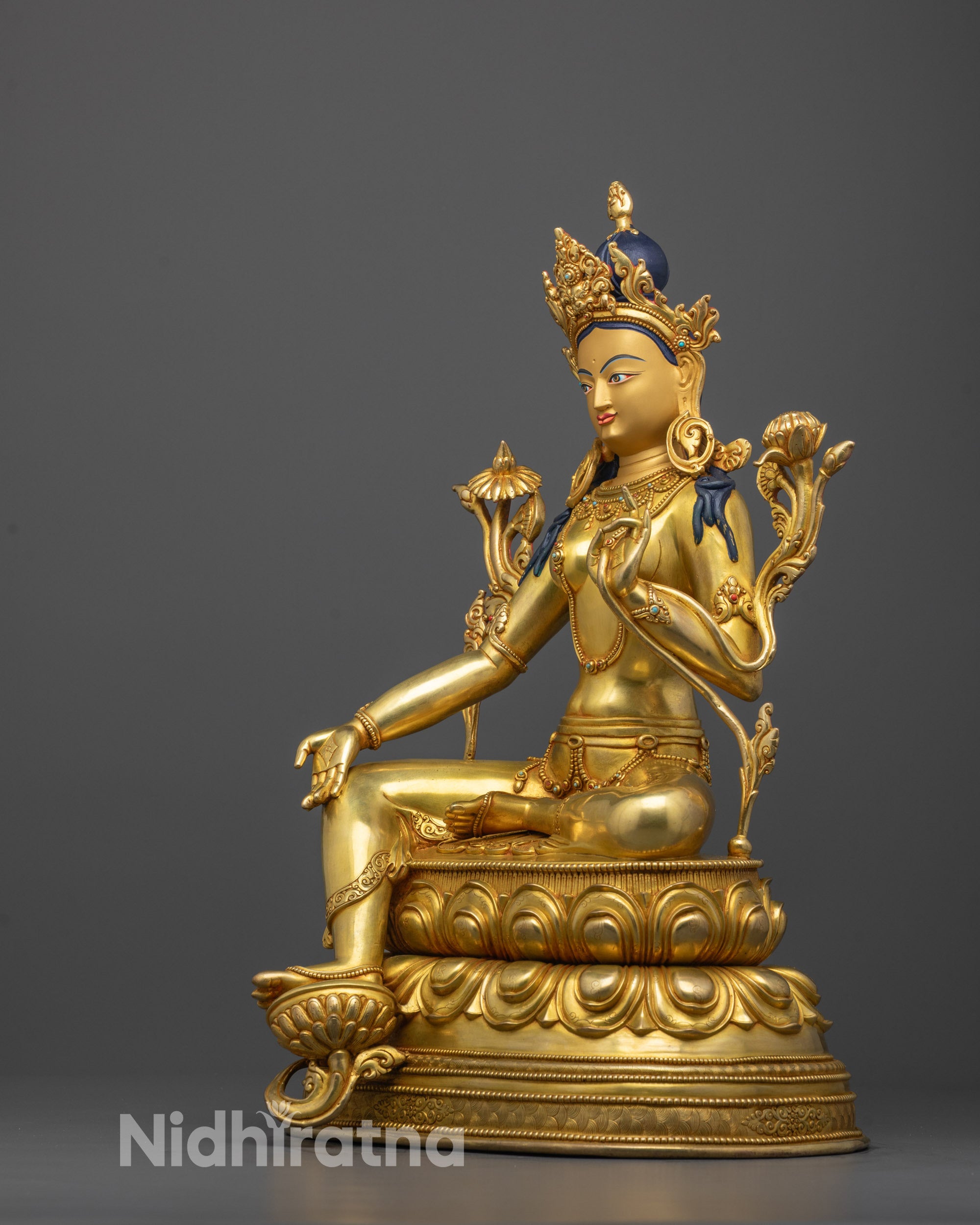 Handcrafted Green Tara Statue | Beautifully Artisan-Made Goddess Idol