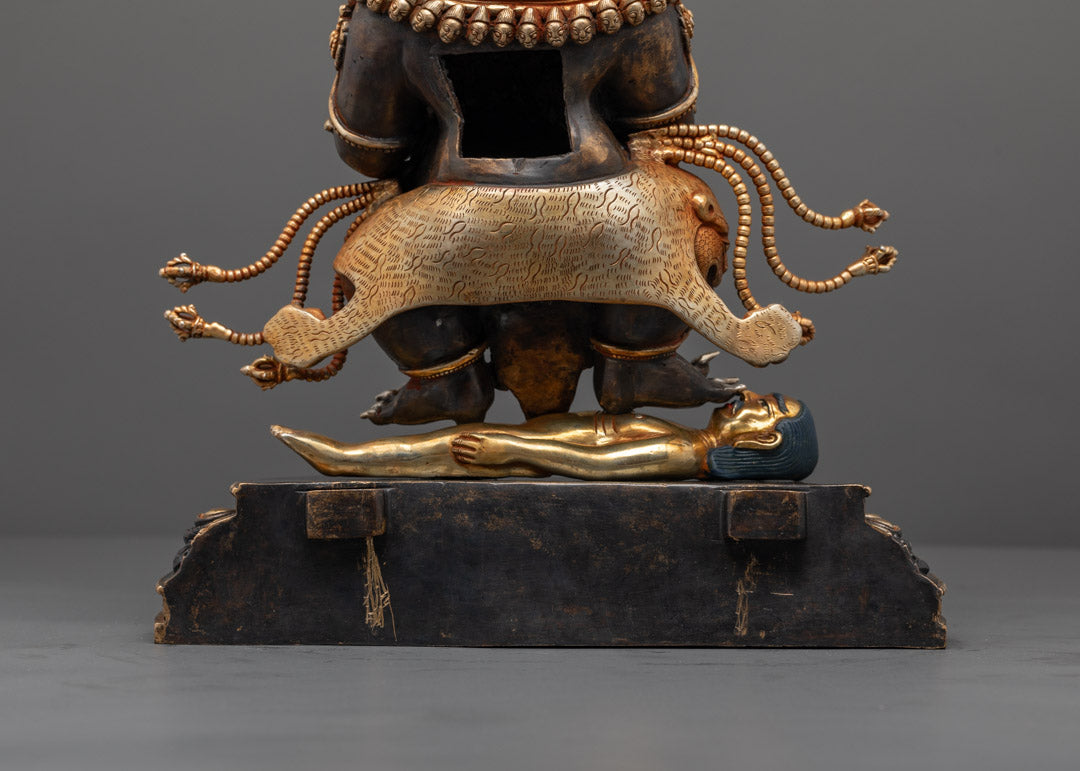 Sakya Mahakala Statue | Black Colored Protector Deity