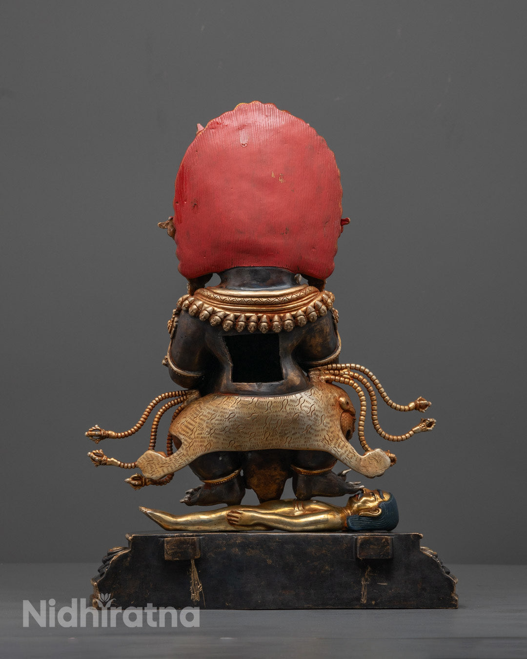 Sakya Mahakala Statue | Black Colored Protector Deity