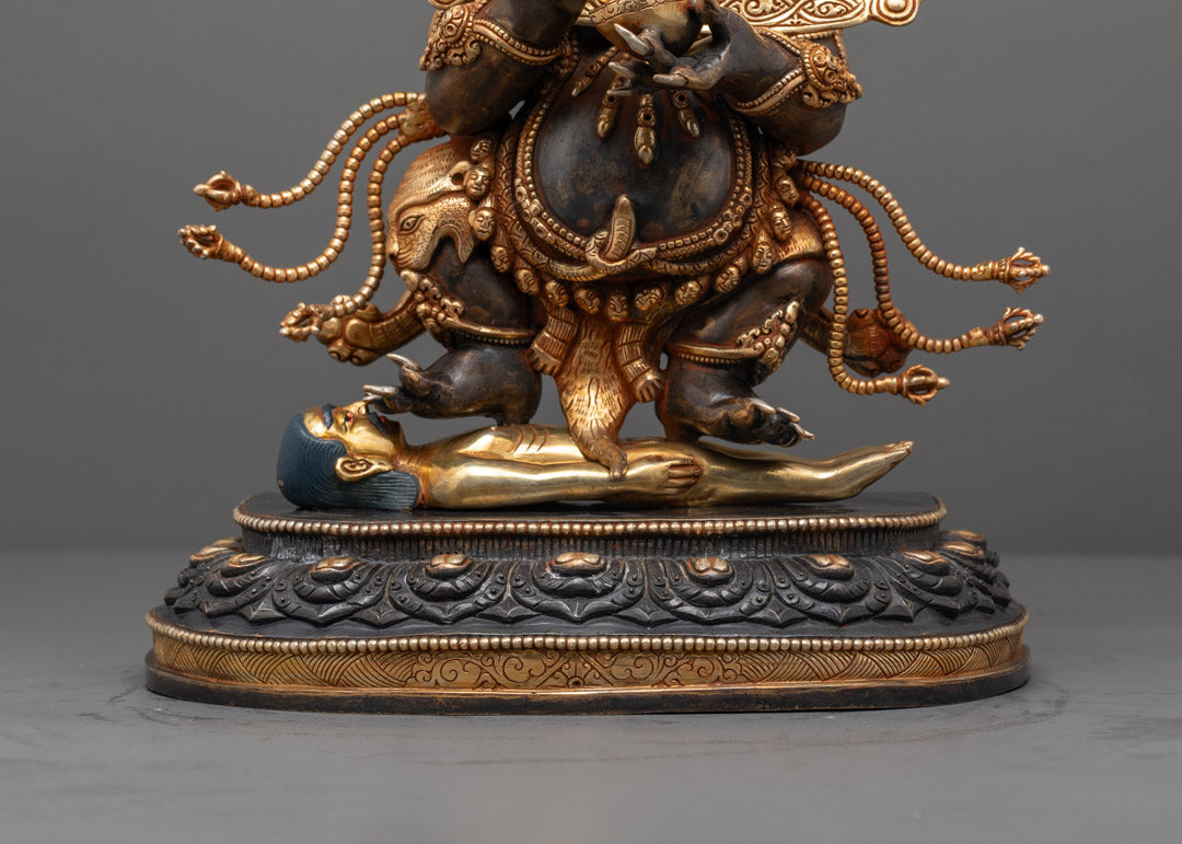 Sakya Mahakala Statue | Black Colored Protector Deity