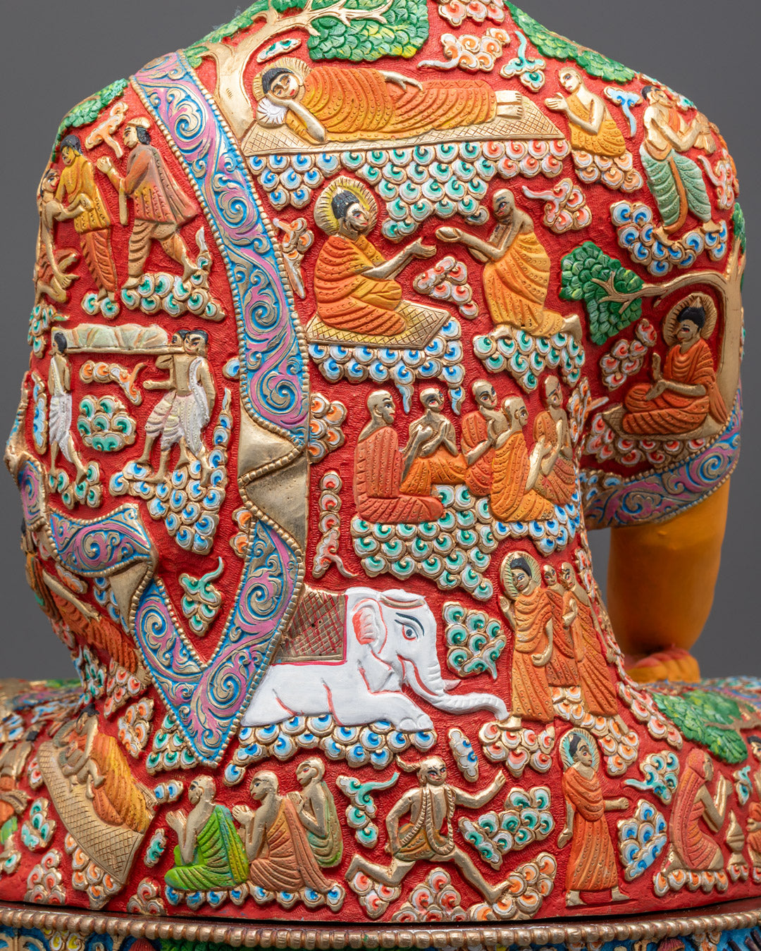 Shakyamuni Buddha Statue | Premium Copper with Gold Detailing