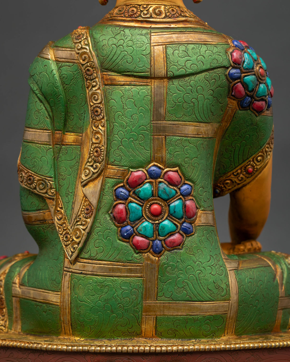 Colorful Shakyamuni Buddha Meditation Statue | Nepalese Handicraft