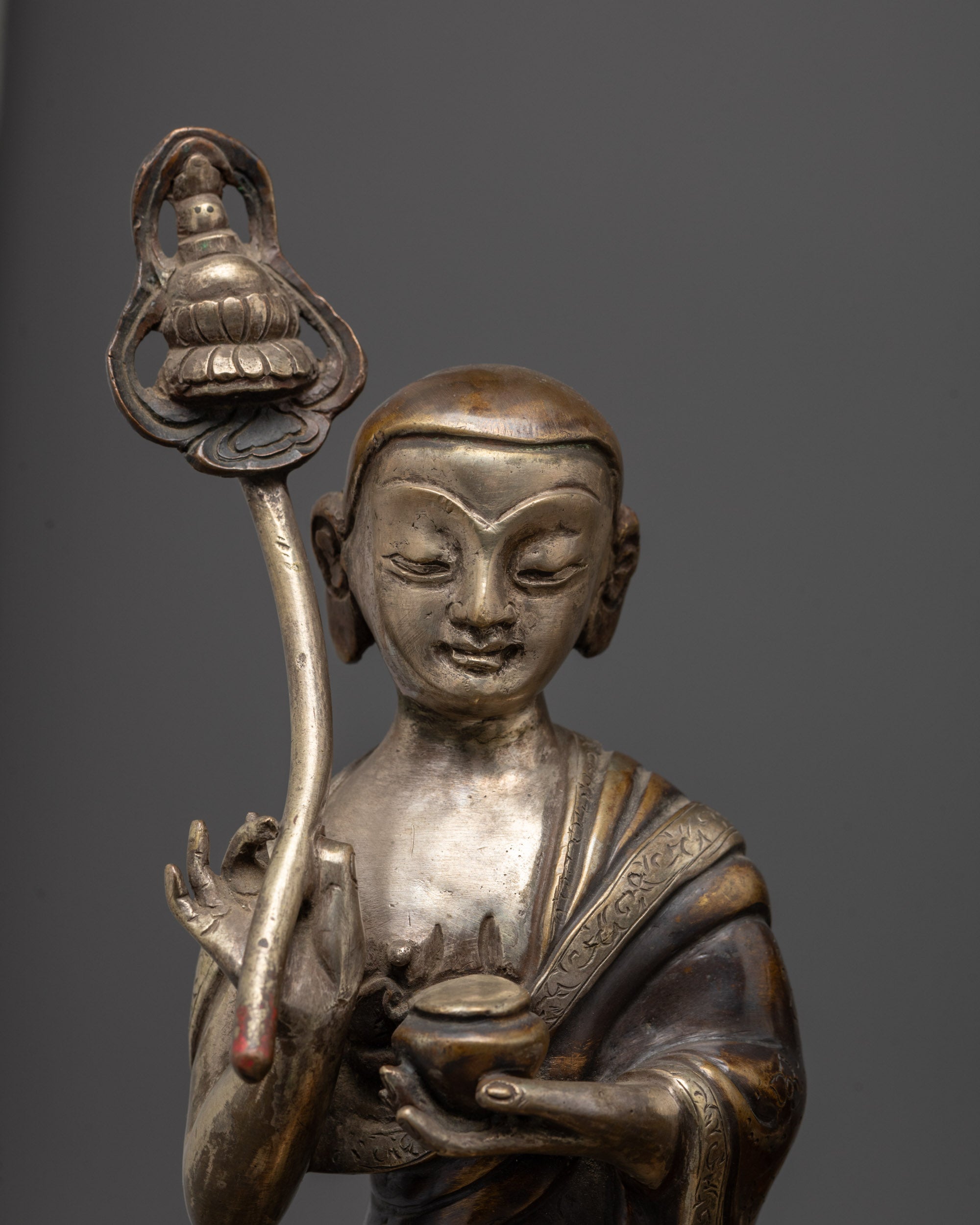 Shakyamuni Buddha with two Disciples Statue