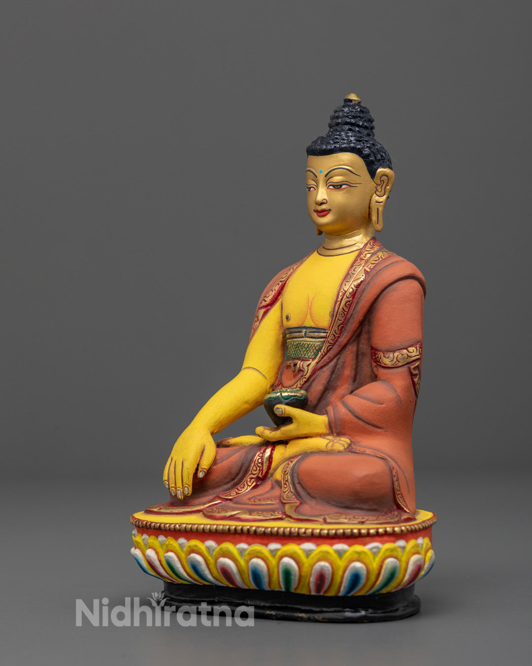 Yellow-Shade Gautam Shakyamuni Buddha Statue | Meditation Statue