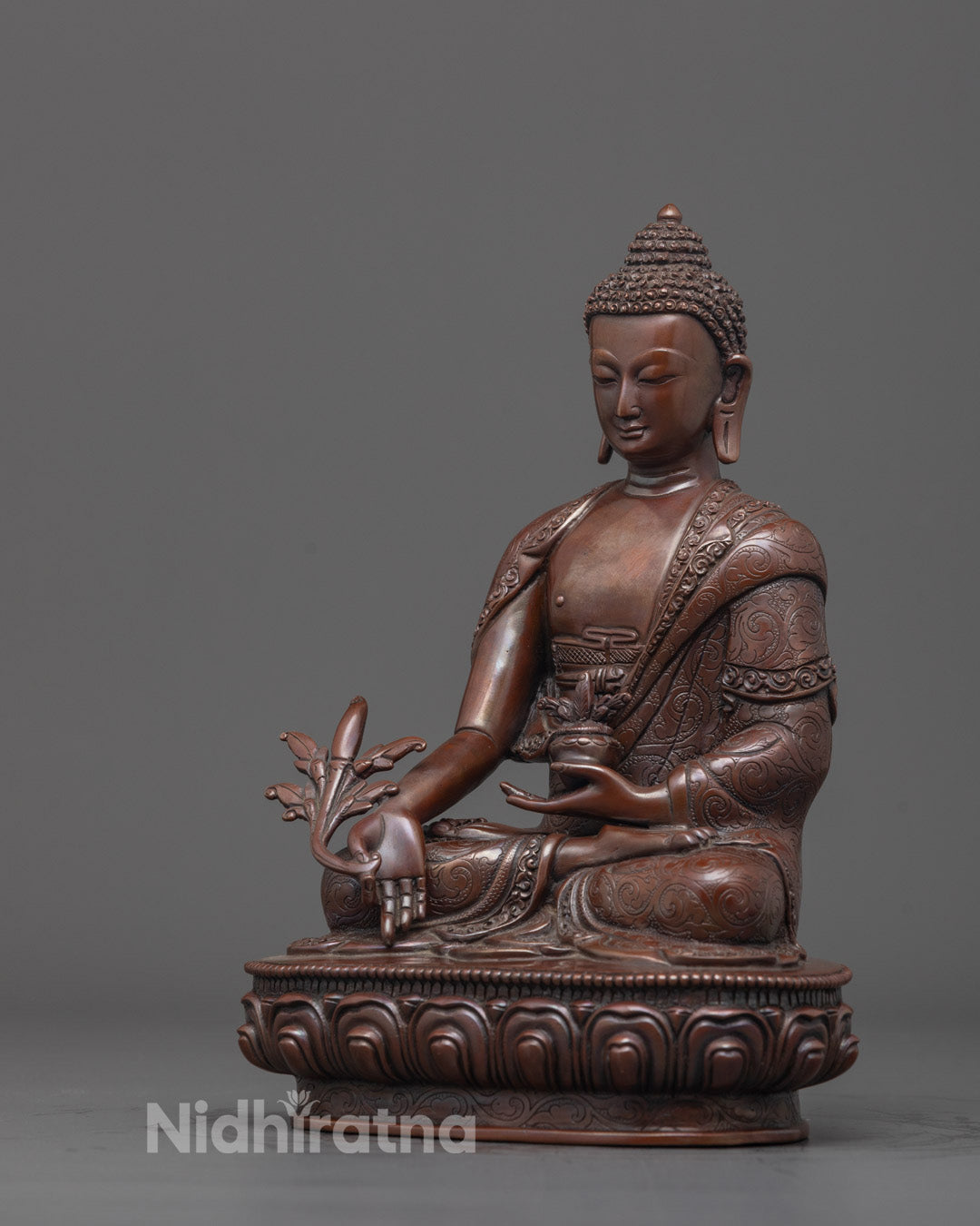 Oxidized Medicine Buddha Statue | Buddhist Healing Deity