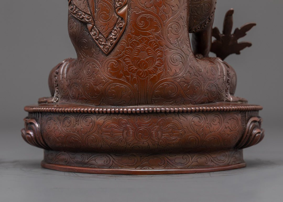 Oxidized Medicine Buddha Statue | Buddhist Healing Deity